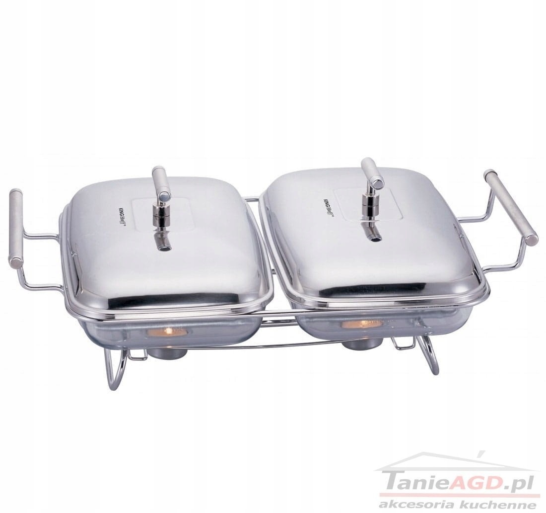 Podgrzewacz podwójny z pokrywką Kinghoff 3 LITROWY srebrny