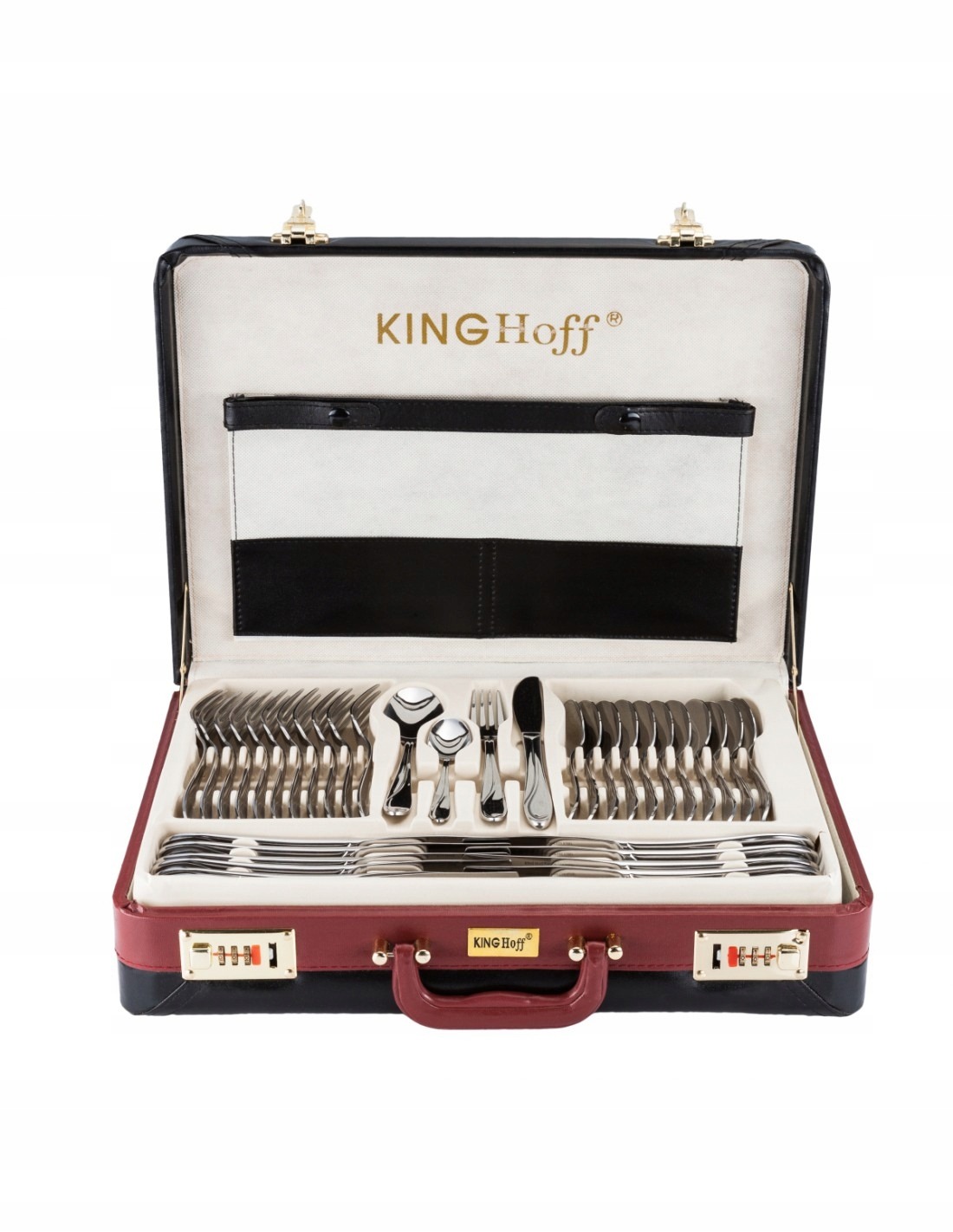 SZTUĆCE KINGHOFF KH3504 POŁYSK 72 ELEM. WALIZKA