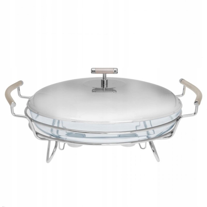 Podgrzewacz okrągły z pokrywką Kinghoff 3 LITROWY srebrny