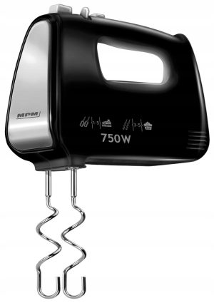Mikser ręczny czarny mocny MPM MMR19 /B 750 W TURBO 5 stopniowa regulacja