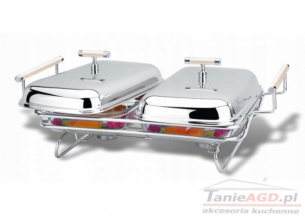 Podgrzewacz podwójny z pokrywką Kinghoff 3 LITROWY srebrny