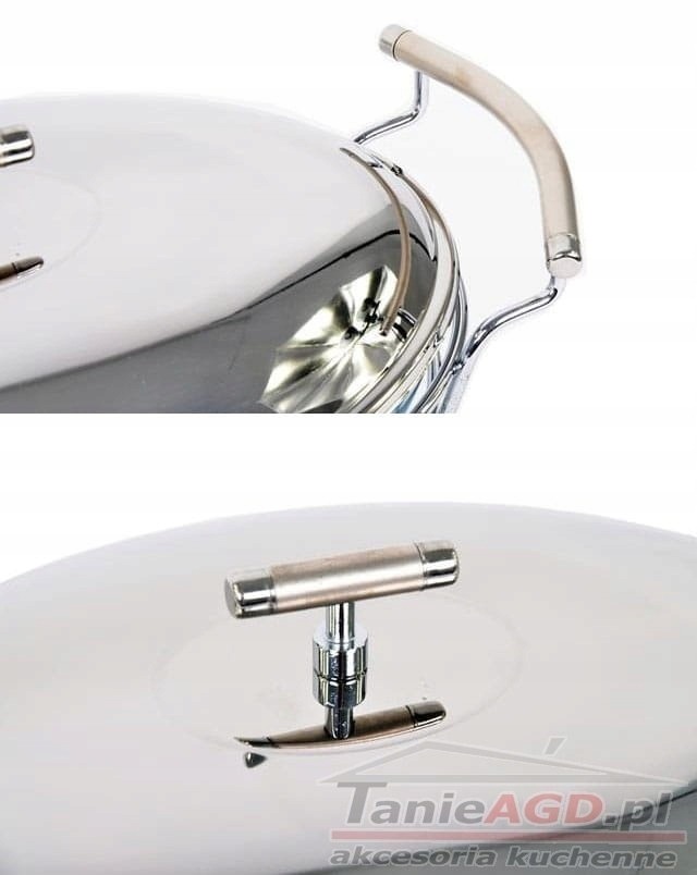 Podgrzewacz podwójny z pokrywką Kinghoff 3 LITROWY srebrny