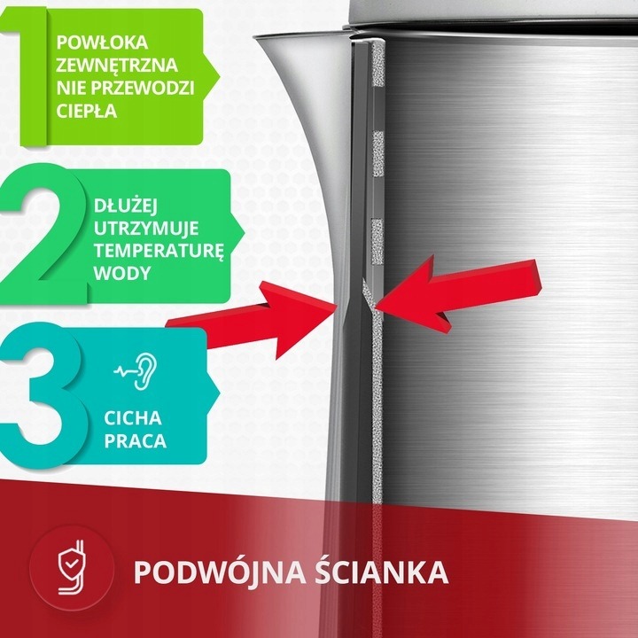 CZAJNIK ELEKTRYCZNY BEZPRZEWODOWY MPM MCZ-115 1800 W 1,5 l biały