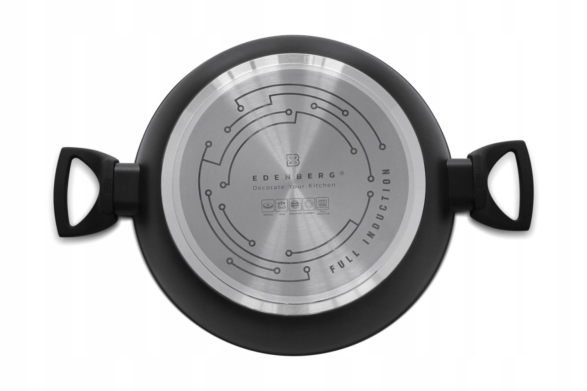 GARNEK marmurkowy z pokrywką 20cm GAZ INDUKCJA