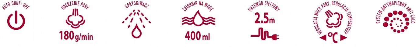 Żelazko parowe ceramiczne 2800W MPM MZE21/NS