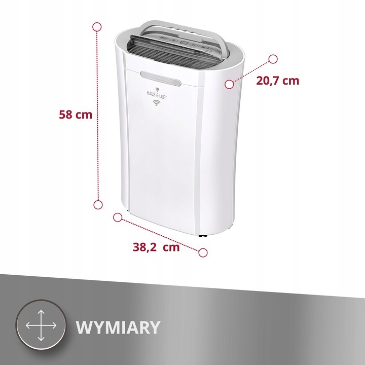 OSUSZACZ POWIETRZA Pochłaniacz wilgoci WIFI 20L/24H HL-OS-20/WIFI