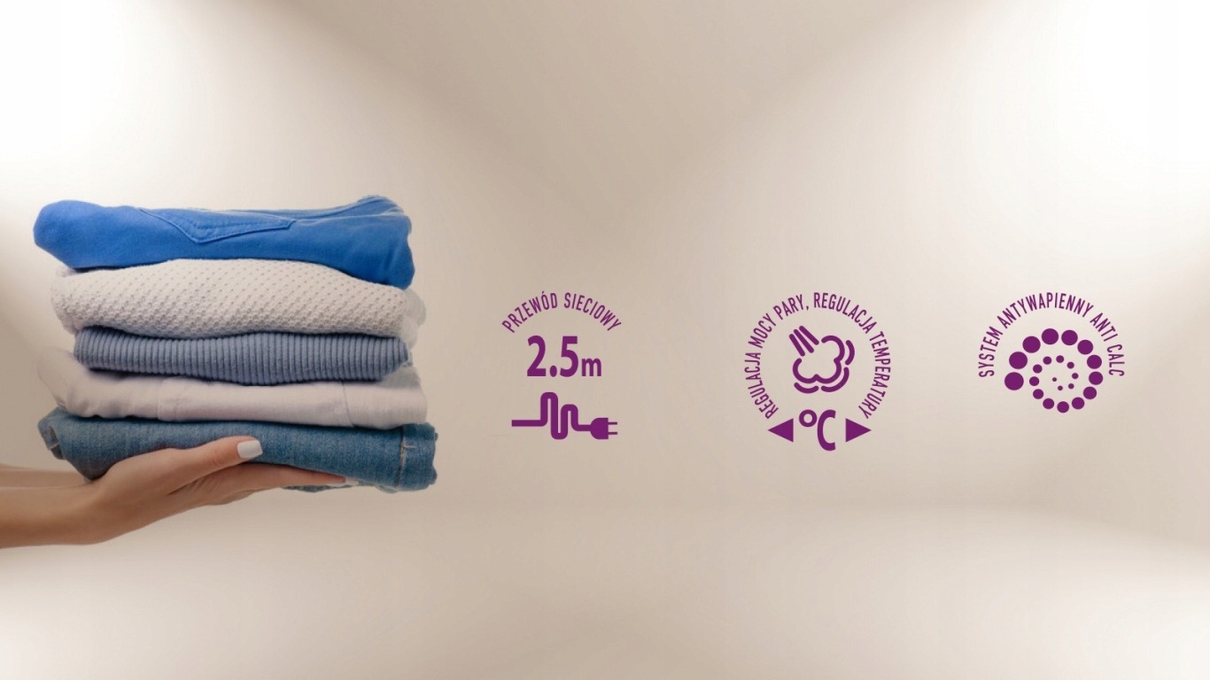 Żelazko parowe ceramiczne 2800W MPM MZE21/NS