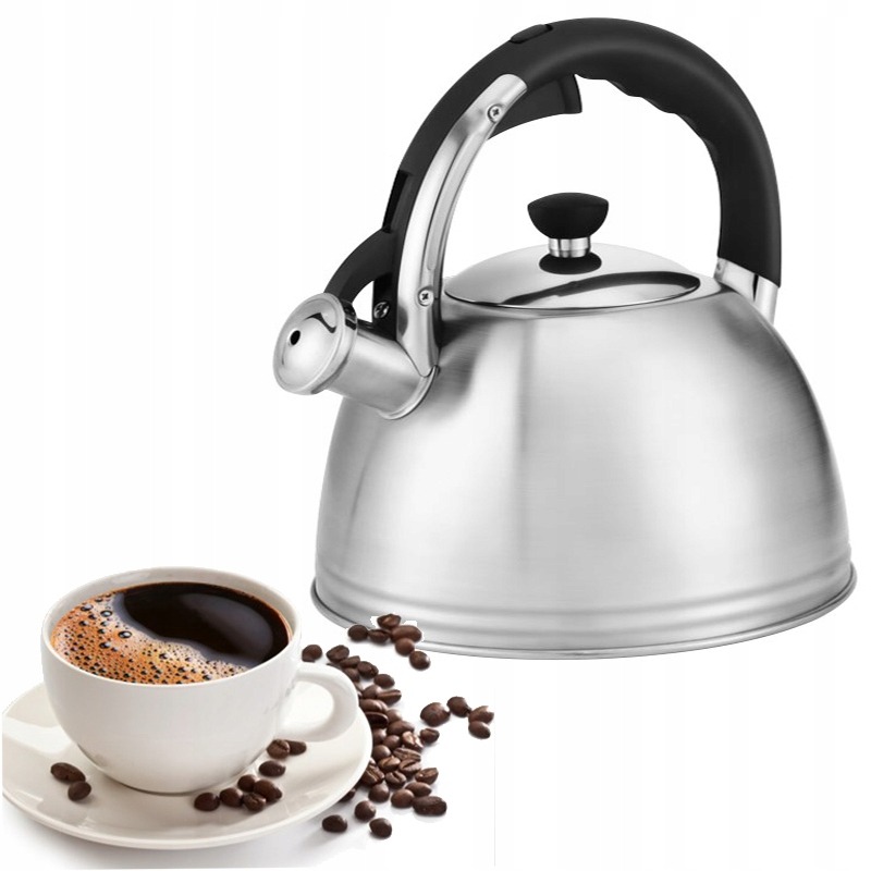 CZAJNIK elegancki tradycyjny stalowy indukcja gaz SATYNA 3L