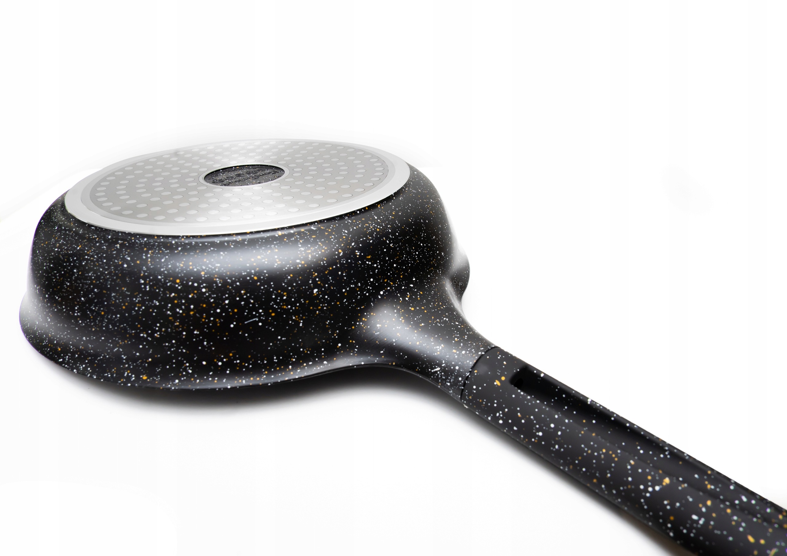 PATELNIA Patelnia solidna tradycyjna z pokrywką 24cm patelniA OKRĄGŁA