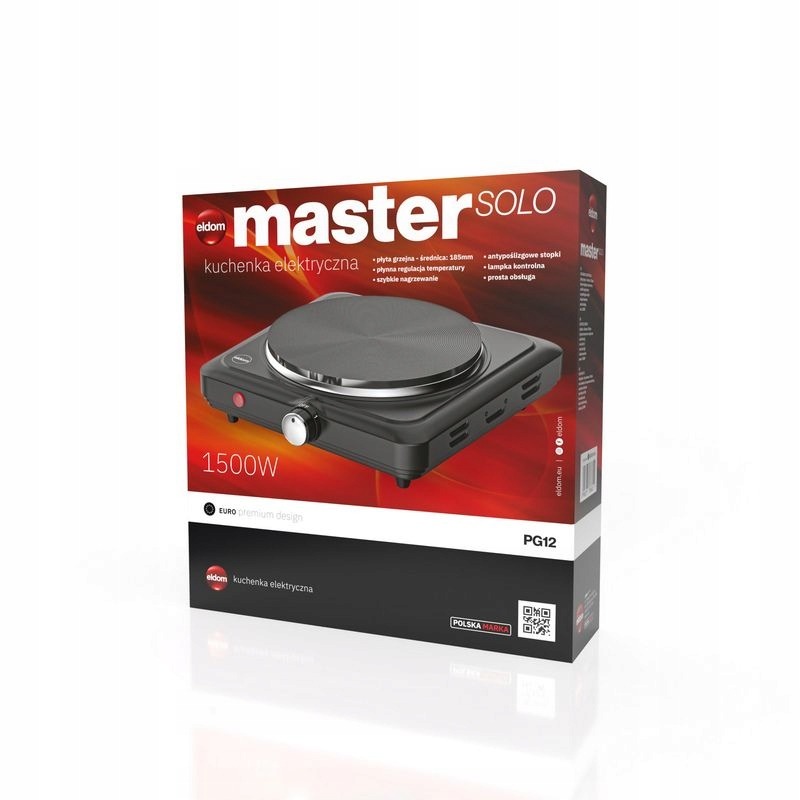 KUCHENKA ELEKTRYCZNA JEDNOPALNIKOWA Płyta grzewcza TURYSTYCZNA 1500W ELDOM