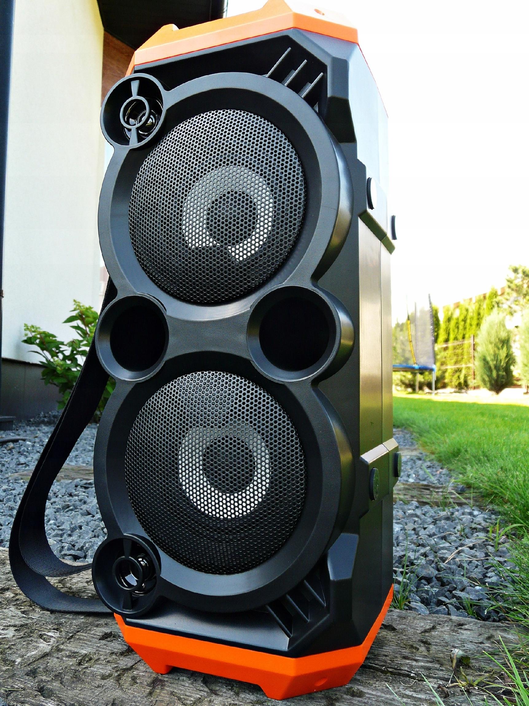 GŁOŚNIK BLUETOOTH PRZENOŚNY 100W PARTY BOX BASS REFLEX KARAOKE KOLUMNA