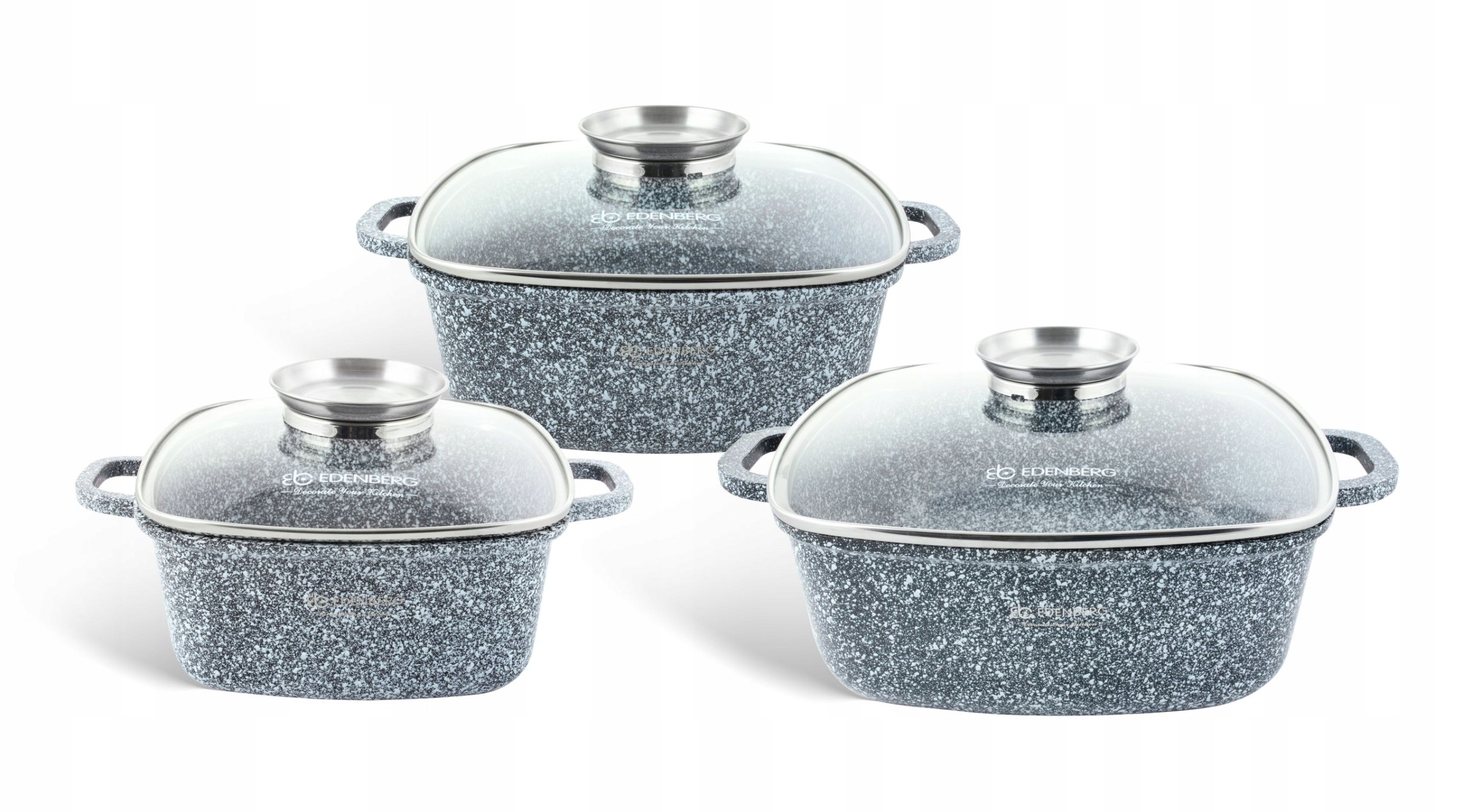 Zestaw garnków GARNKI INDUKCJA GAZ Edenberg EB-8030 aluminiowe 6 el.