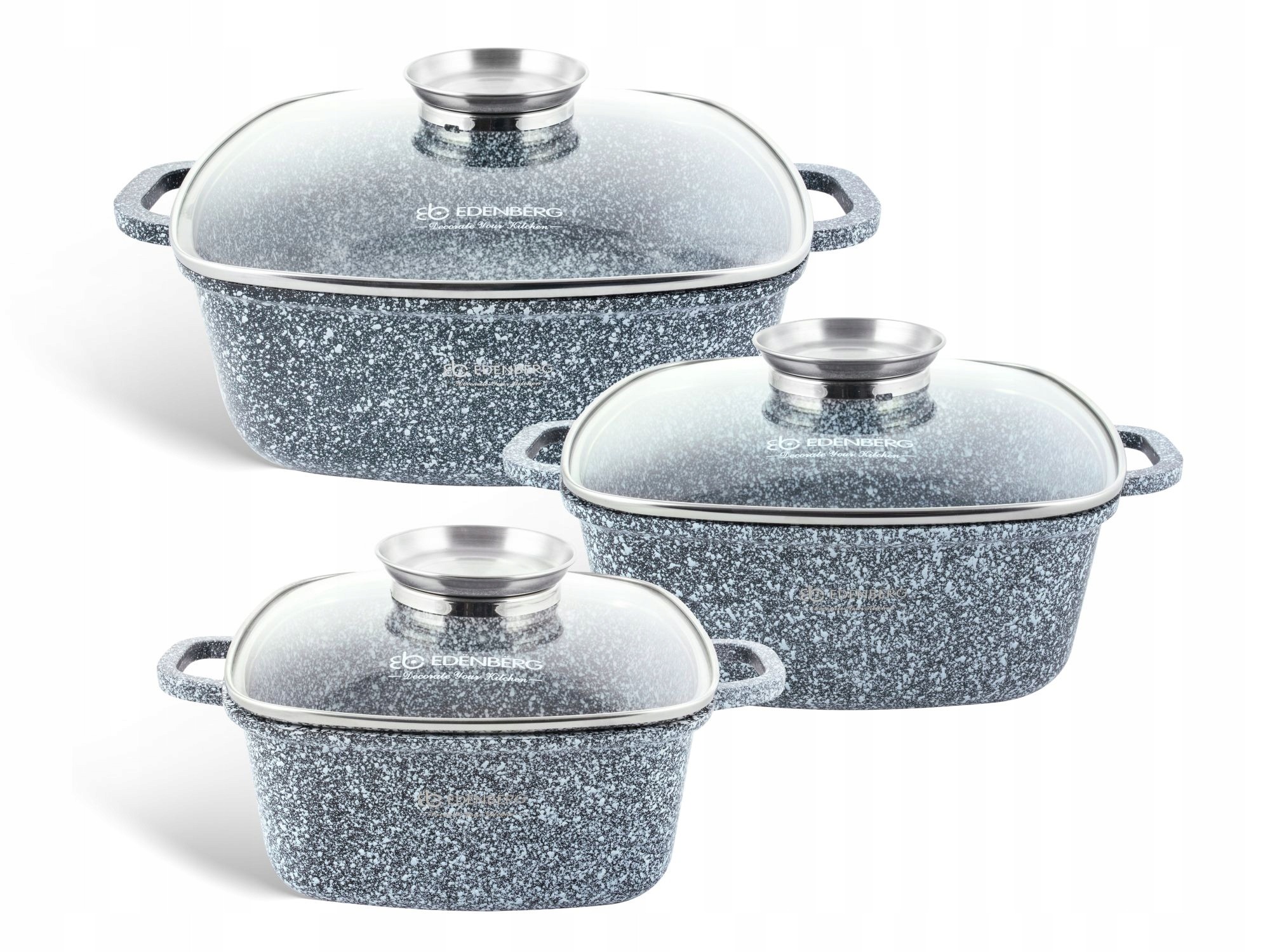 Zestaw garnków GARNKI INDUKCJA GAZ Edenberg EB-8030 aluminiowe 6 el.