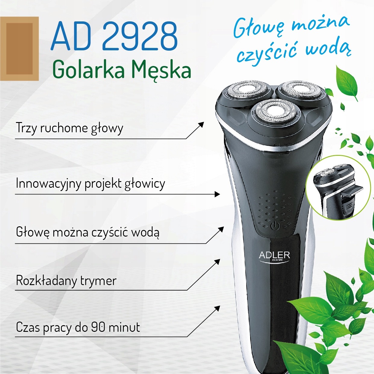 GOLARKA ELEKTRYCZNA MASZYNKA DO GOLENIA TRYMER