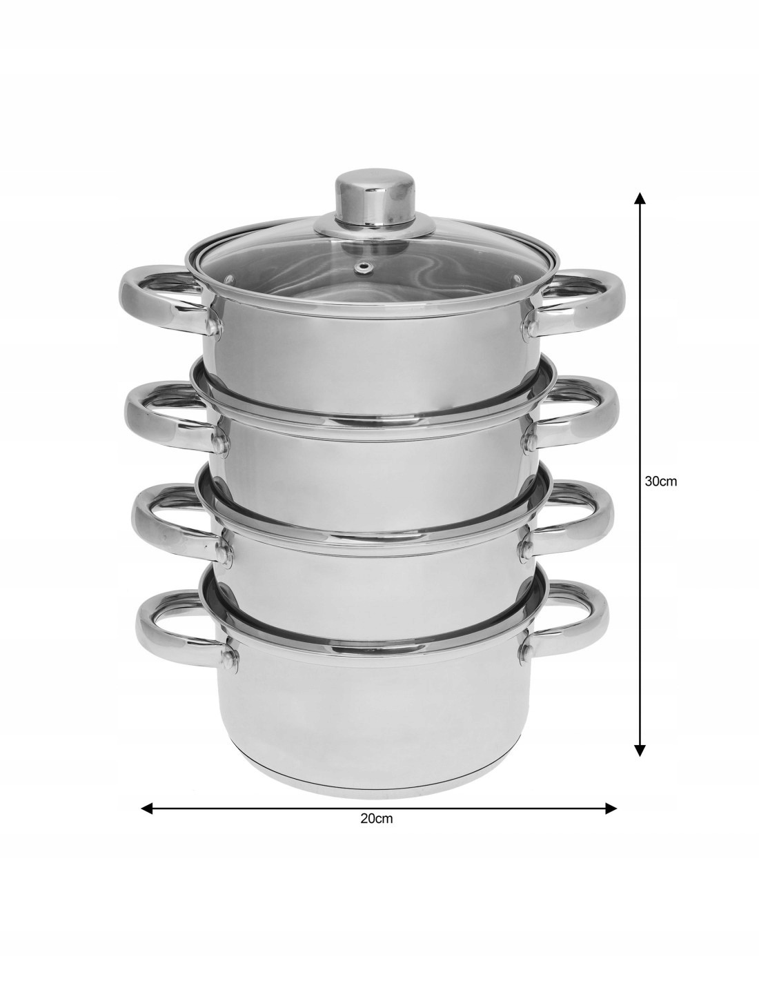 GARNKI INDUKCJA Garnek z pokrywką stalowy do gotowania na parze