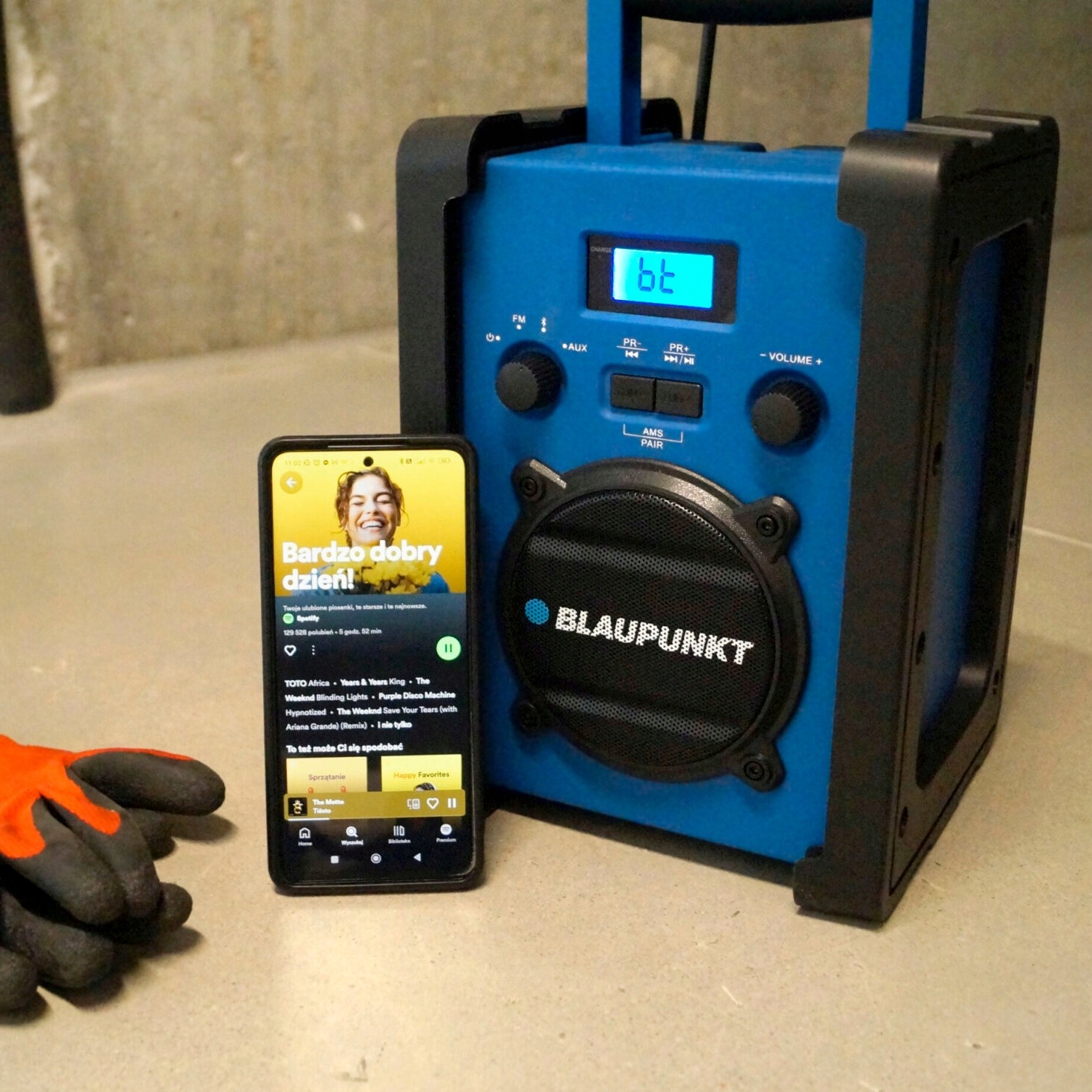 RADIO BUDOWLANE PRZENOŚNE GŁOŚNIK BLAUPUNKT PP30BT Wyświetlacz LCD USB BT