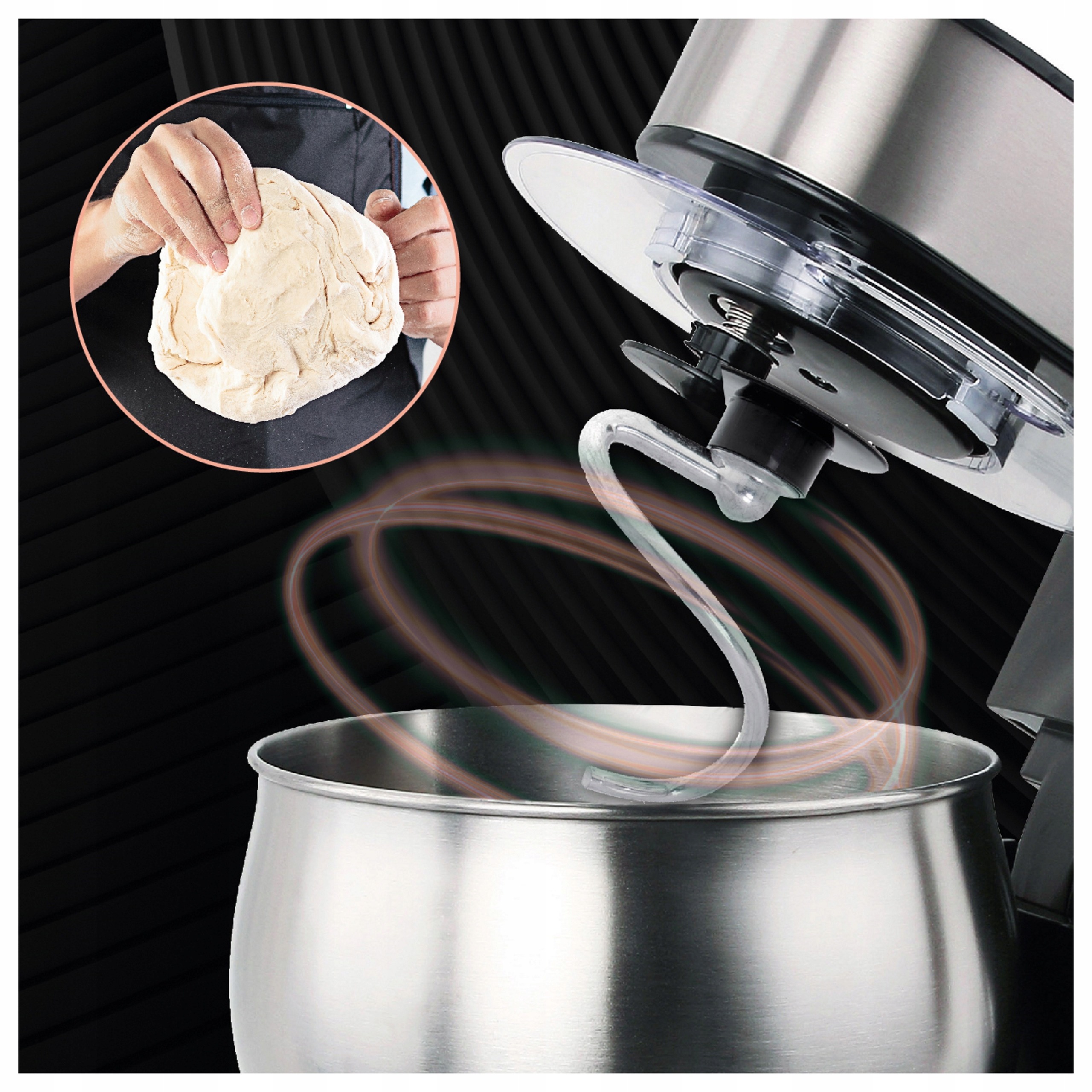 ROBOT KUCHENNY ROBOT PLANETARNY MIKSER DUŻA MISA 4L SUPER MOCNY 2000 W
