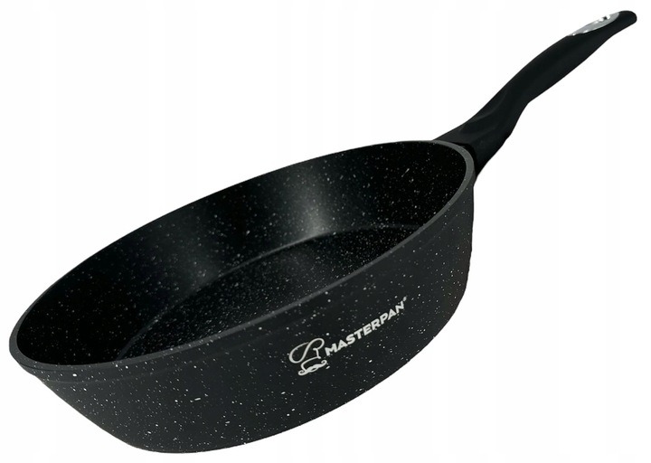 Duża Patelnia Wysoka z Pokrywką Granitowa Indukcja Gaz 26cm GARNKI