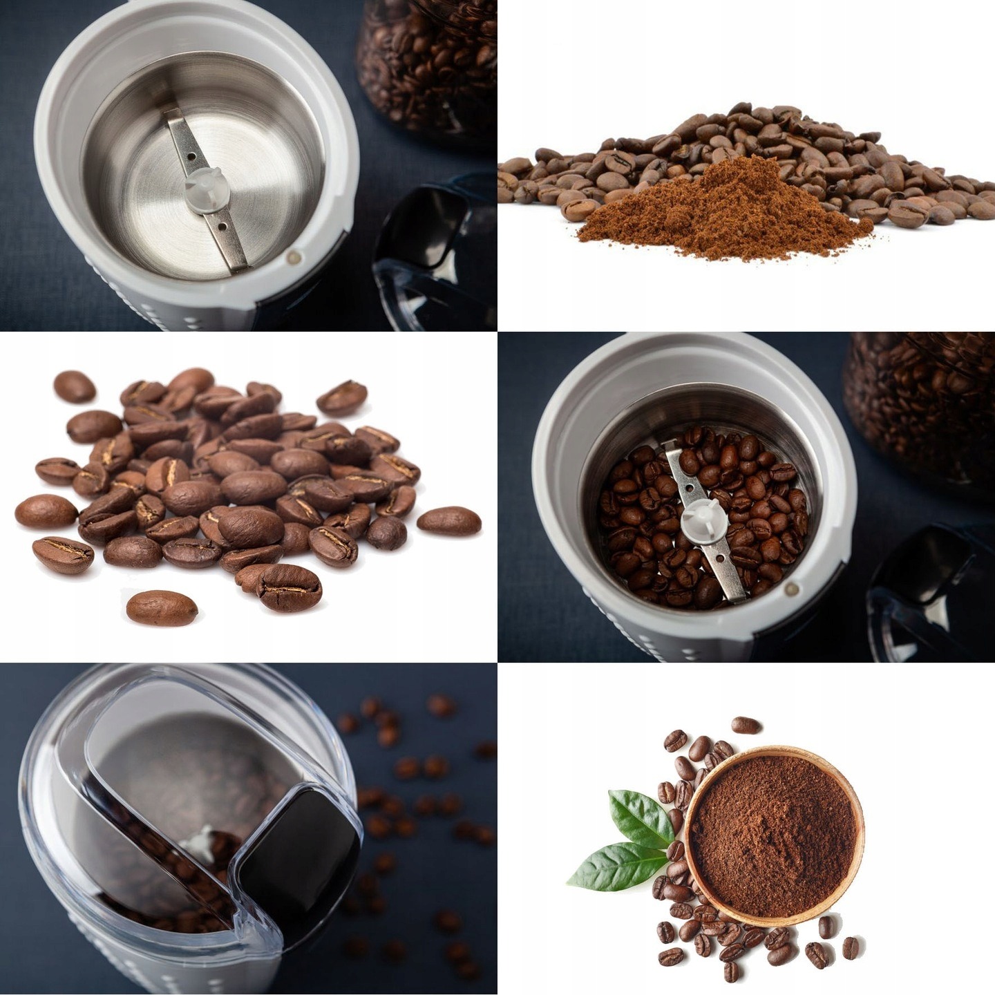 MOCNY MŁYNEK ELEKTRYCZNY DO MIELENIA KAWY ORZECHÓW