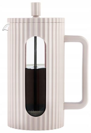 Zaparzacz KAWIARKA dzbanek 1000ml 8 filiżanek KAWA HERBATA BEŻ PUDROWY RÓŻ