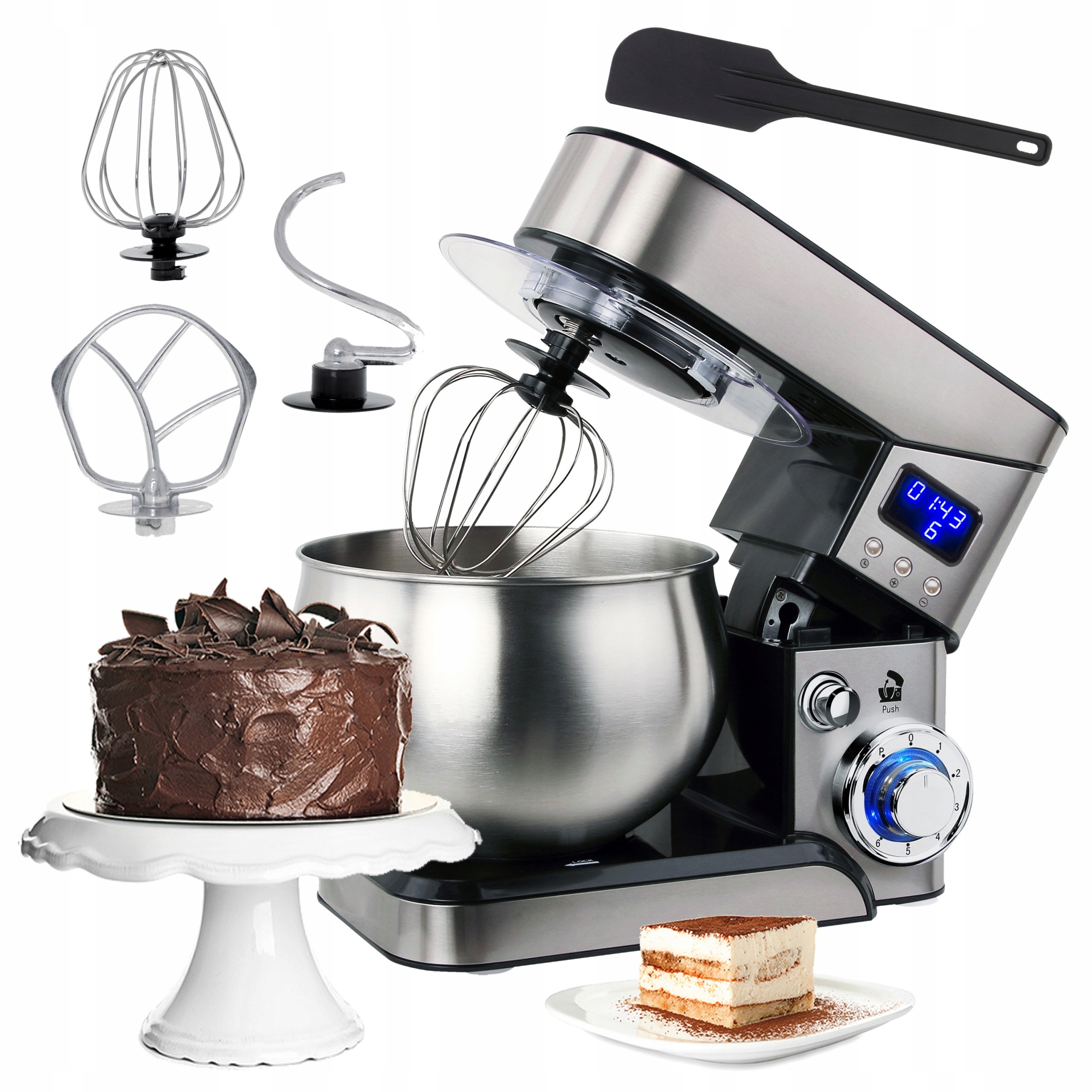 ROBOT KUCHENNY ROBOT PLANETARNY MIKSER DUŻA MISA 4L SUPER MOCNY 2000 W