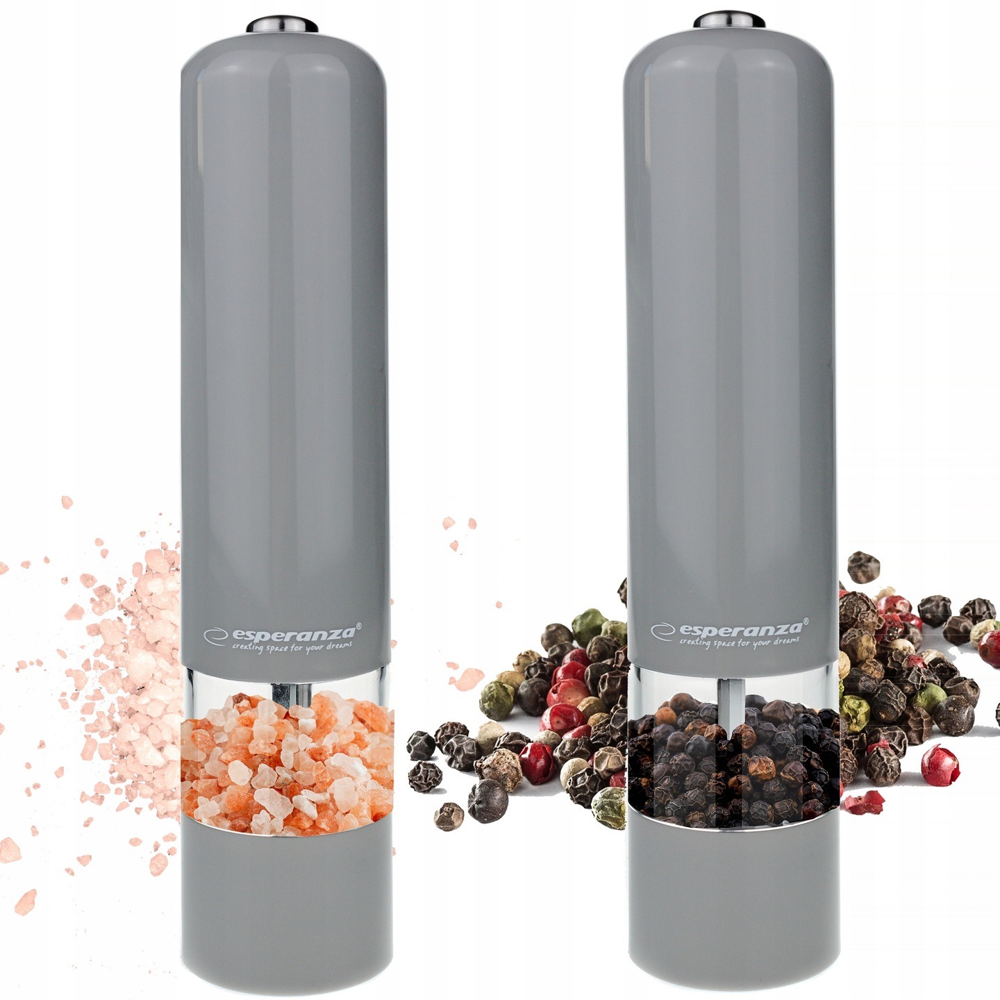 MŁYNEK ELEKTRYCZNY DO SOLI PIEPRZU 2 SZTUKI Zestaw