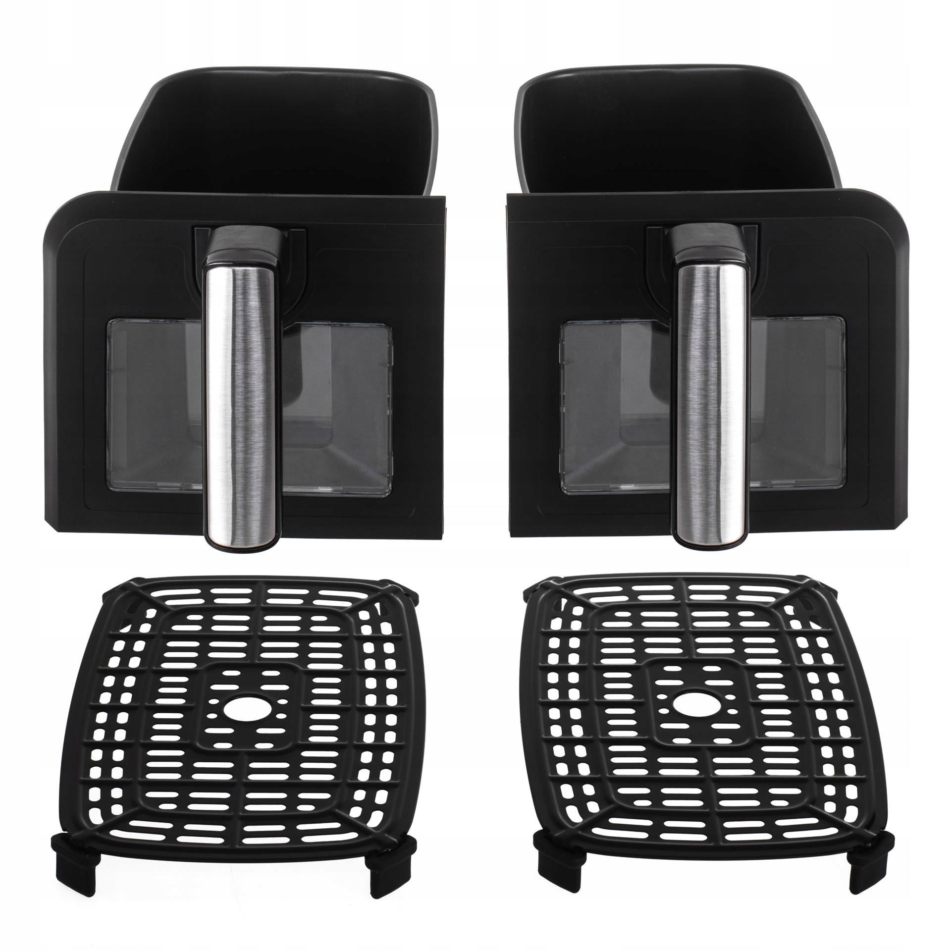 FRYTKOWNICA BEZTŁUSZCZOWA PODWÓJNA 8L2500W AIR FRYER FRYTOWNICA DWUKOMOROWA