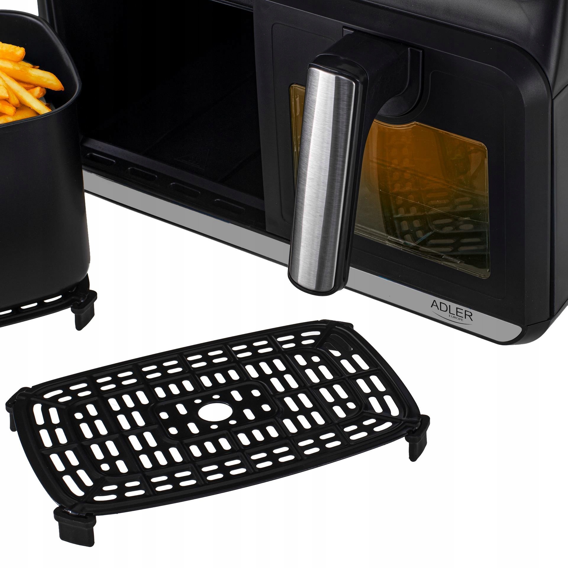 FRYTKOWNICA BEZTŁUSZCZOWA PODWÓJNA 8L2500W AIR FRYER FRYTOWNICA DWUKOMOROWA