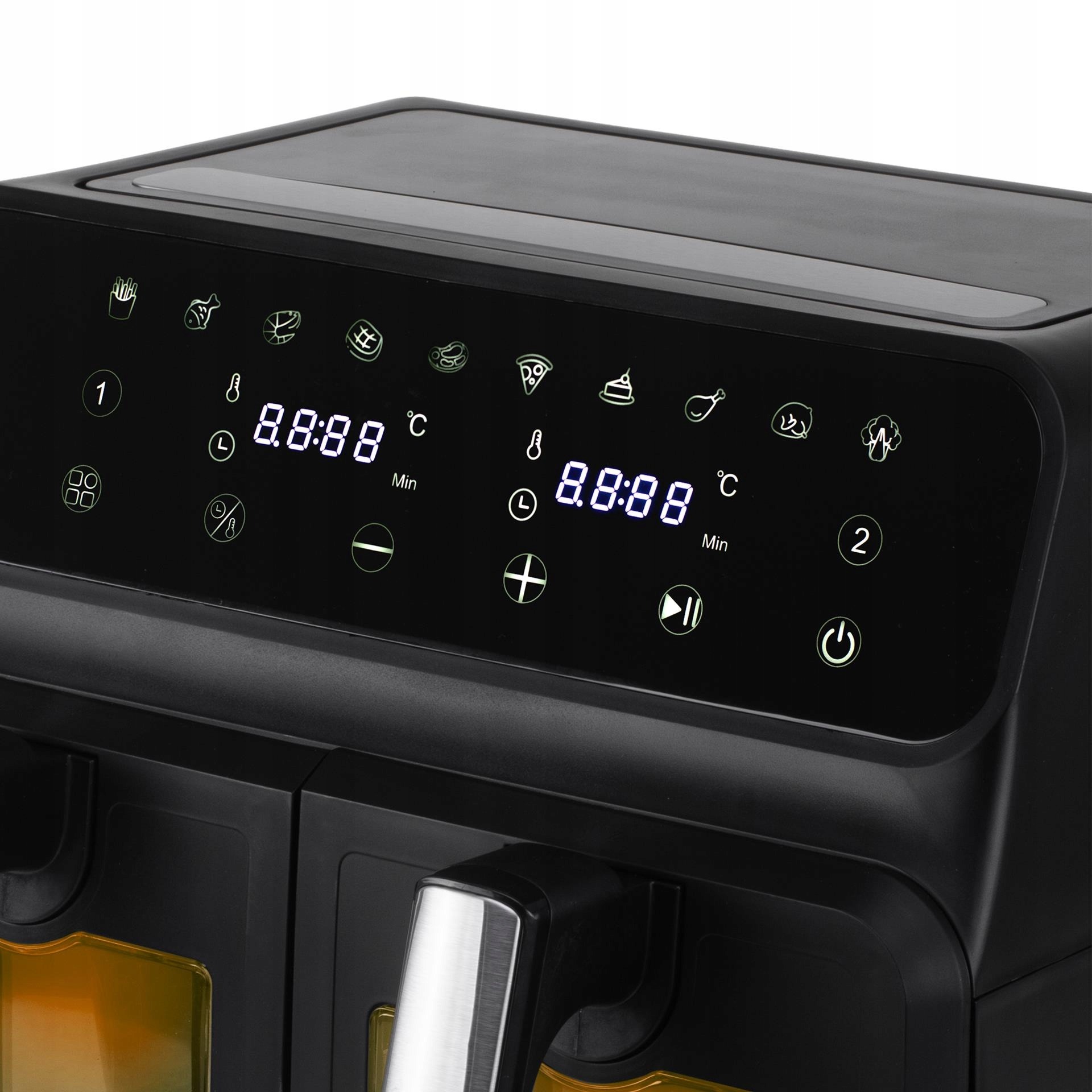 FRYTKOWNICA BEZTŁUSZCZOWA PODWÓJNA 8L2500W AIR FRYER FRYTOWNICA DWUKOMOROWA