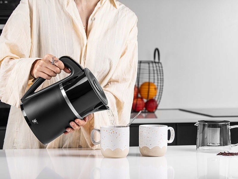 Czajnik elektryczny z regulacją temperatury BEZPRZEWODOWY LAFE 1,7L Czarny