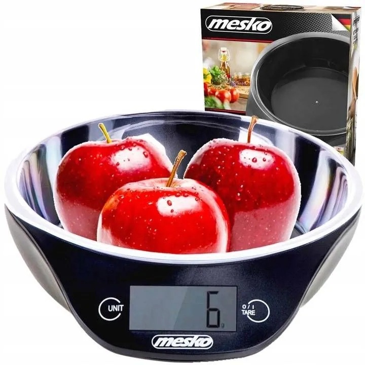 Waga Kuchenna z Misą PRECYZYJNA DOKŁADNA 700ml 5kg/1g LCD Tara Czarna Adler