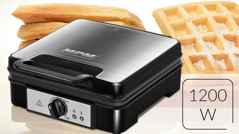 GOFROWNICA DUŻA 4 GOFRY MOCNA 1200W INOX