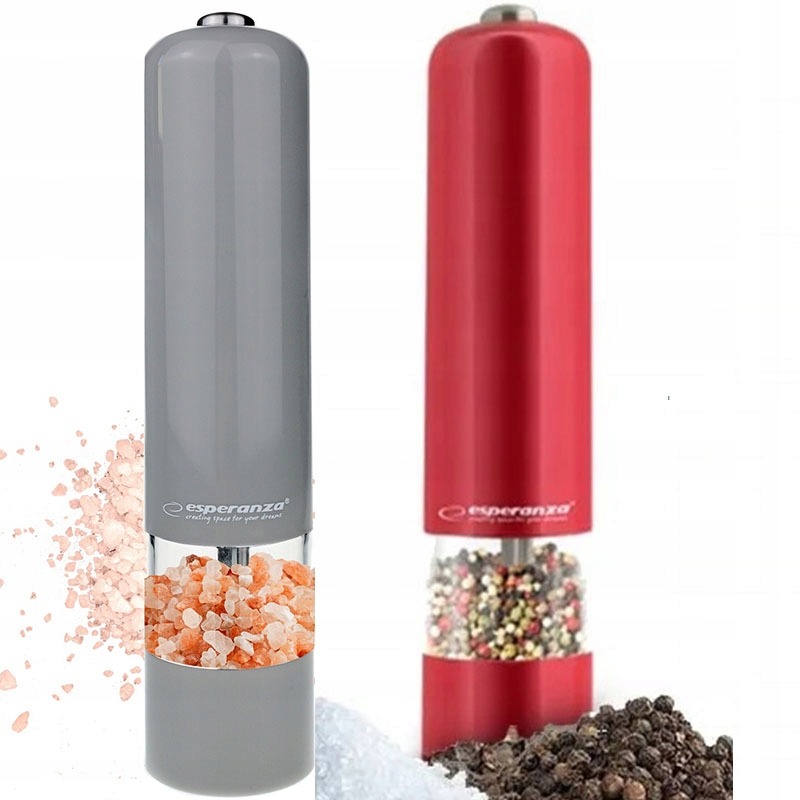 MŁYNEK ELEKTRYCZNY DO SOLI PIEPRZU 2 SZTUKI Zestaw
