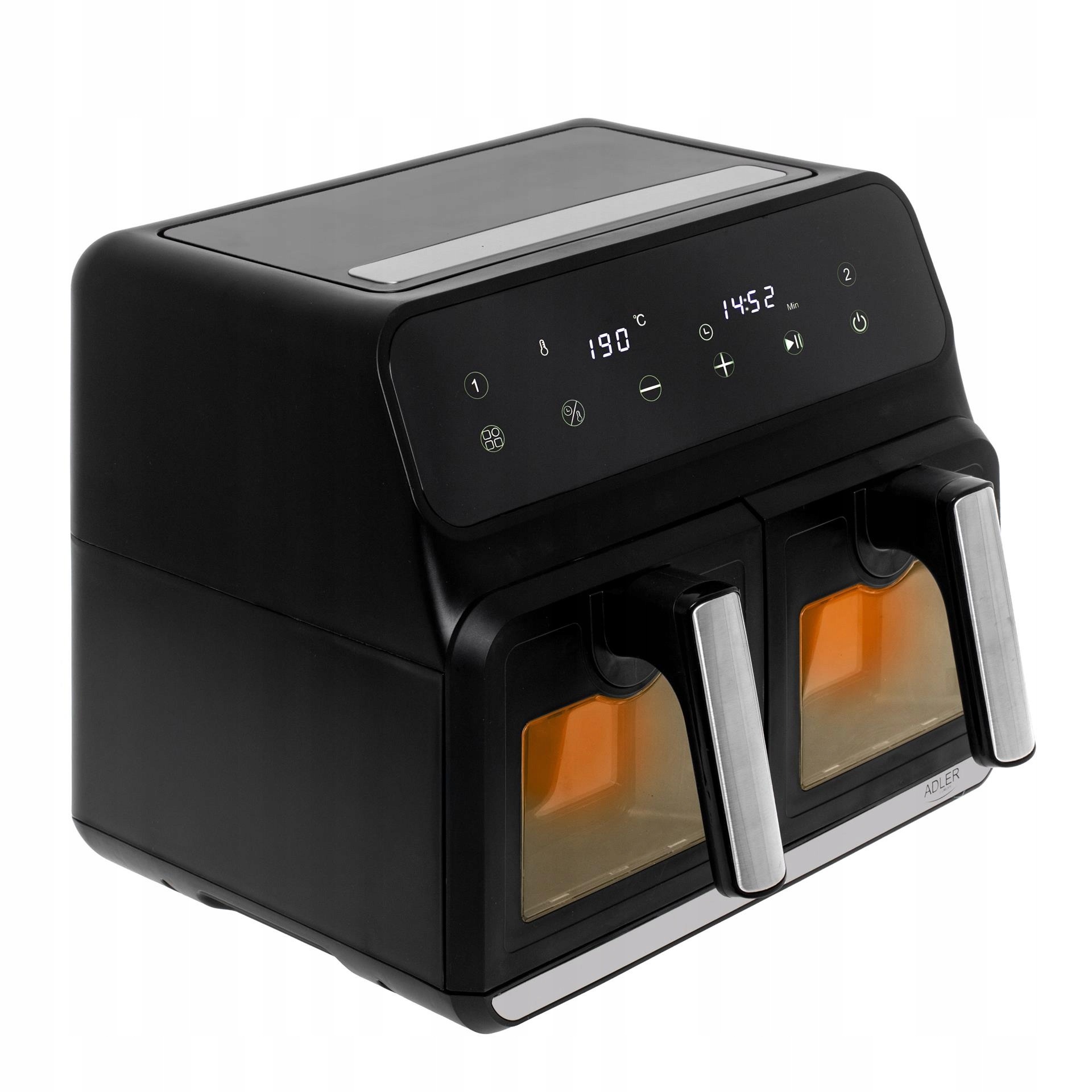 FRYTKOWNICA BEZTŁUSZCZOWA PODWÓJNA 8L2500W AIR FRYER FRYTOWNICA DWUKOMOROWA