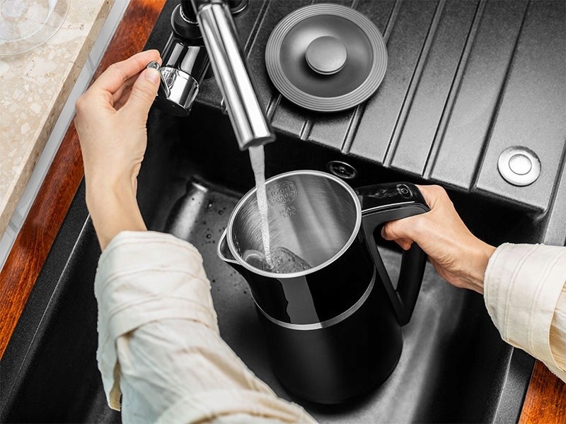 Czajnik elektryczny z regulacją temperatury BEZPRZEWODOWY LAFE 1,7L Czarny