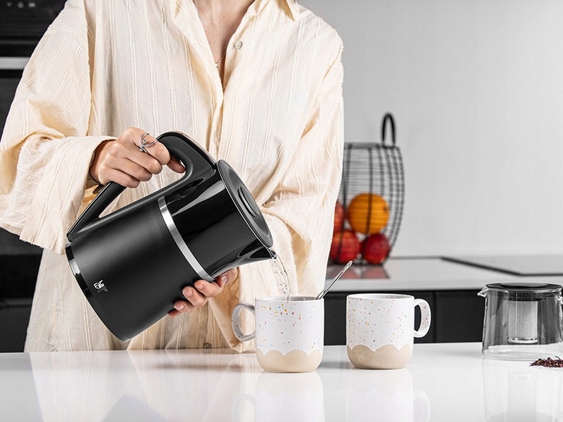 Czajnik elektryczny z regulacją temperatury BEZPRZEWODOWY LAFE 1,7L Czarny