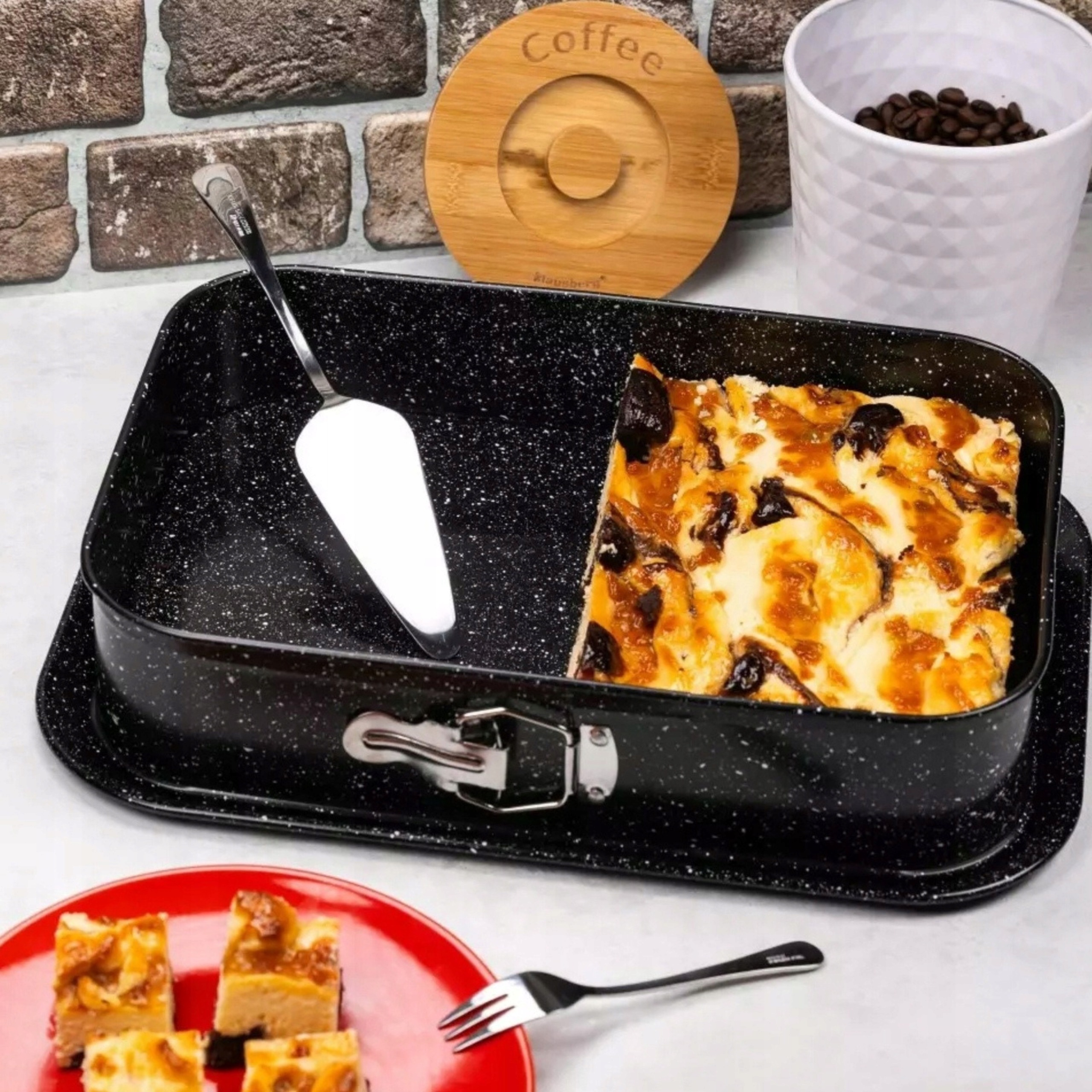 FORMA DO PIECZENIA TORTOWNICA BLACHA PROSTOKĄTNA STAL NIERDZEWNA NON-STICK