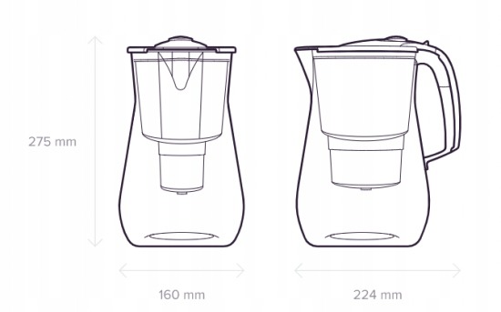 Dzbanek filtrujący do wody Aquaphor Onyx CZARNY 4.2 l +3 WKŁADY MG Maxfor