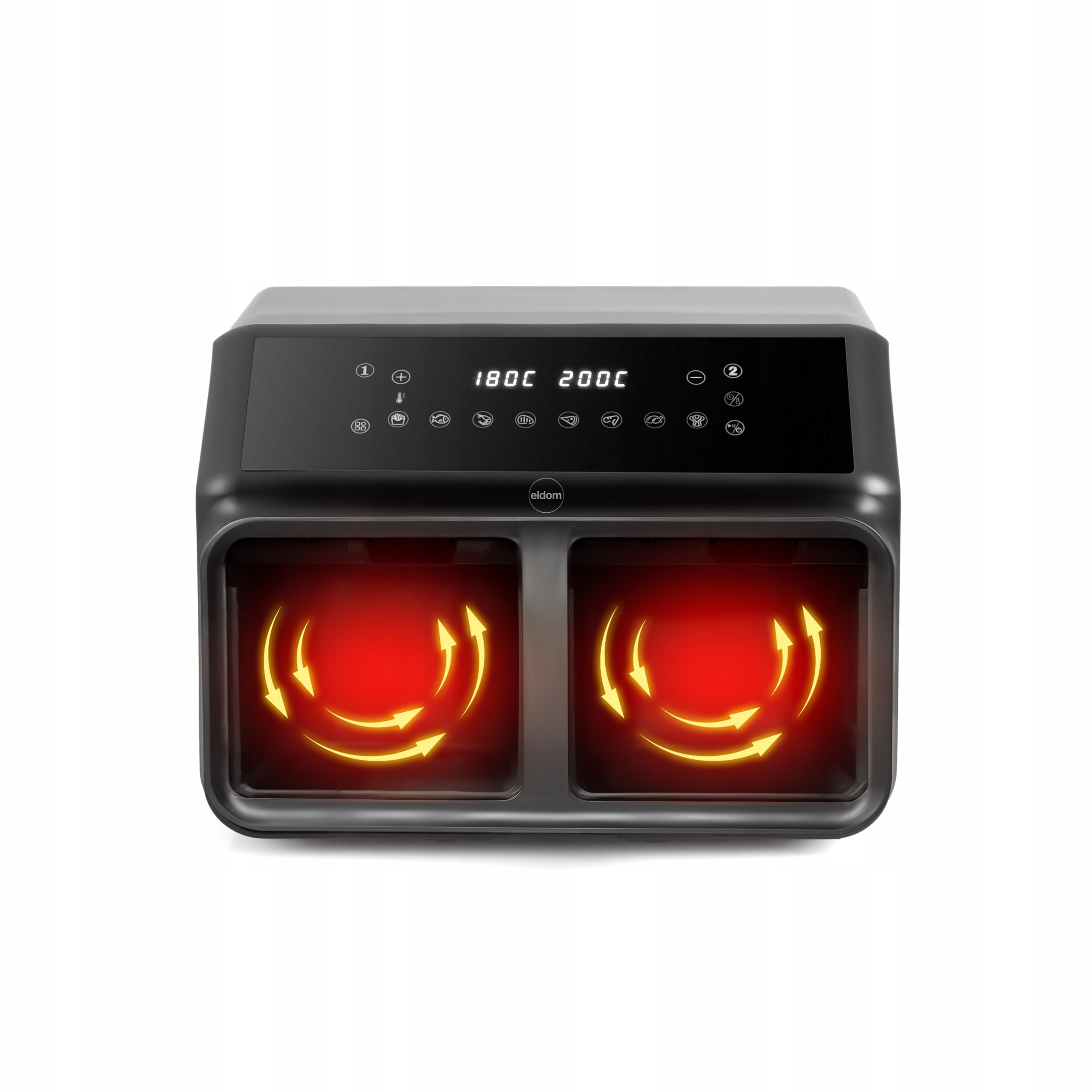FRYTOWNICA BEZTŁUSZCZOWA AIRFRYER FRYTKOWNICA Eldom FR210 DUŻA PODWÓJNA 8L