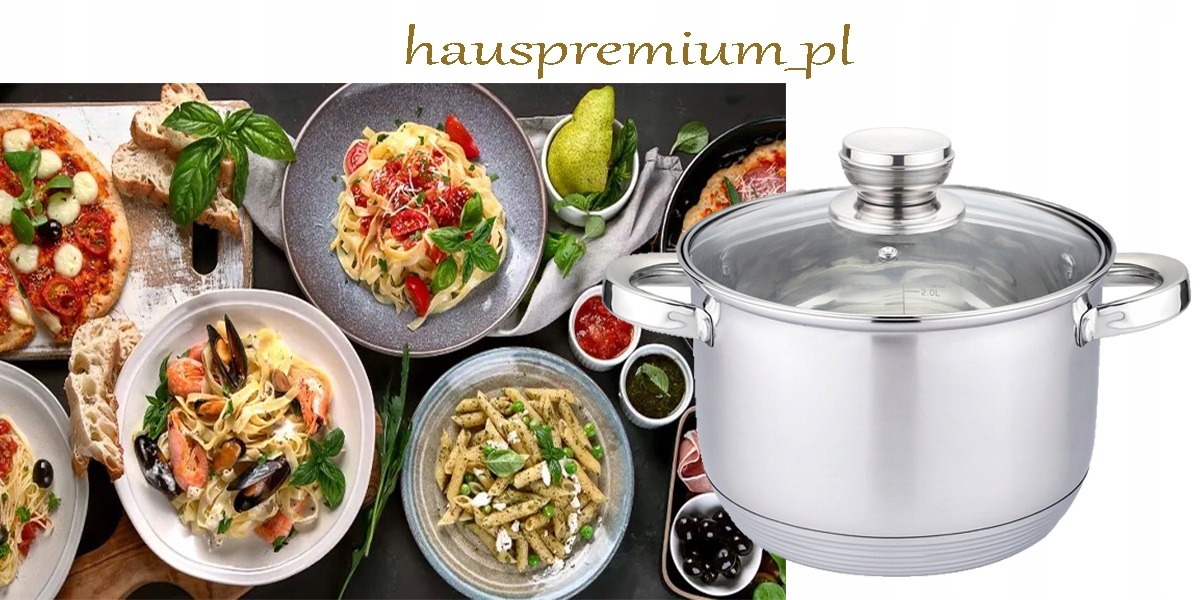 GARNKI INDUKCJA 3,6L Garnek STALOWY TRADYCYJNY z pokrywką 20x11,5 cm