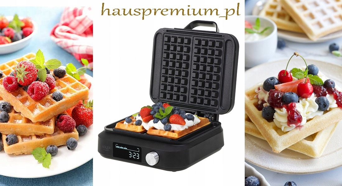 Gofrownica Adler Gofrownica 2200W Adler AD3087 2200 W czarny