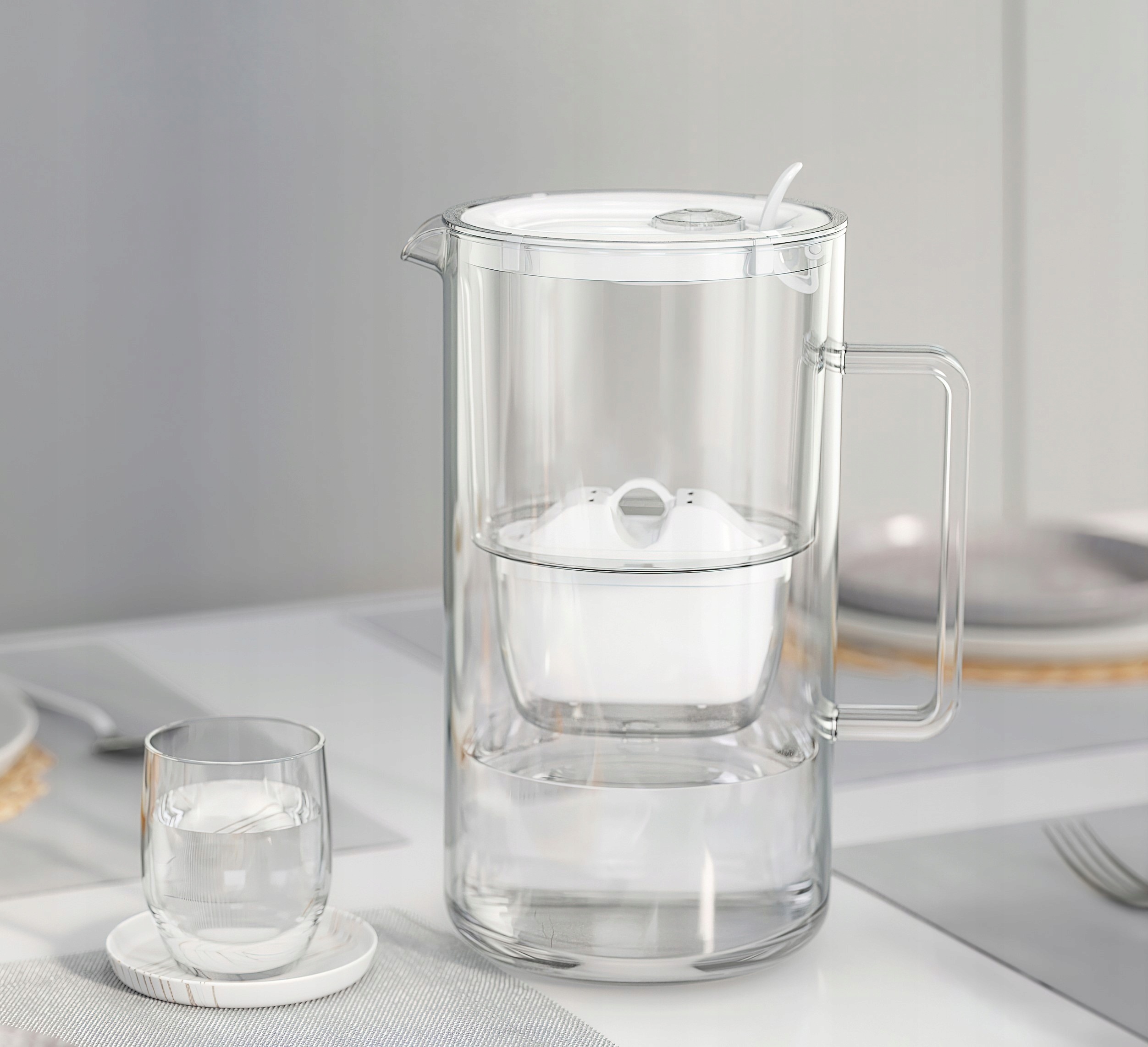 Dzbanek filtrujący szklany Aquaphor Glass 2,5l CZARNY z 1x wkład Maxfor Mg