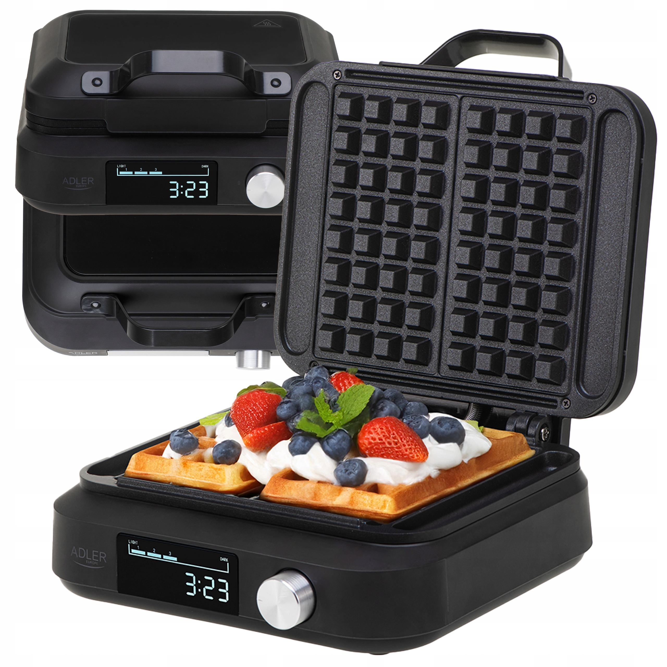 Gofrownica Adler Gofrownica 2200W Adler AD3087 2200 W czarny