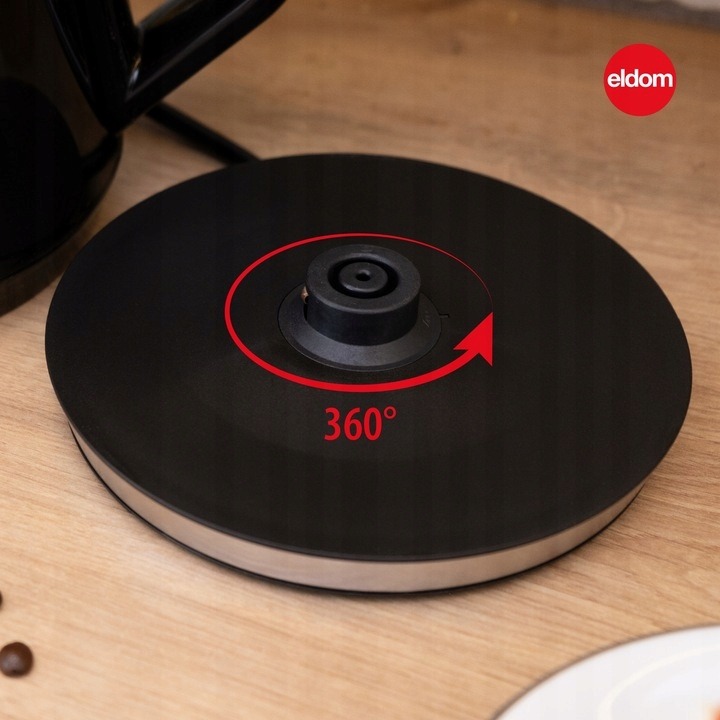 CZAJNIK ELEKTRYCZNY BEZPRZEWODOWY SZKLANY 1L PANEL DOTYKOWY 1100W CZARNY