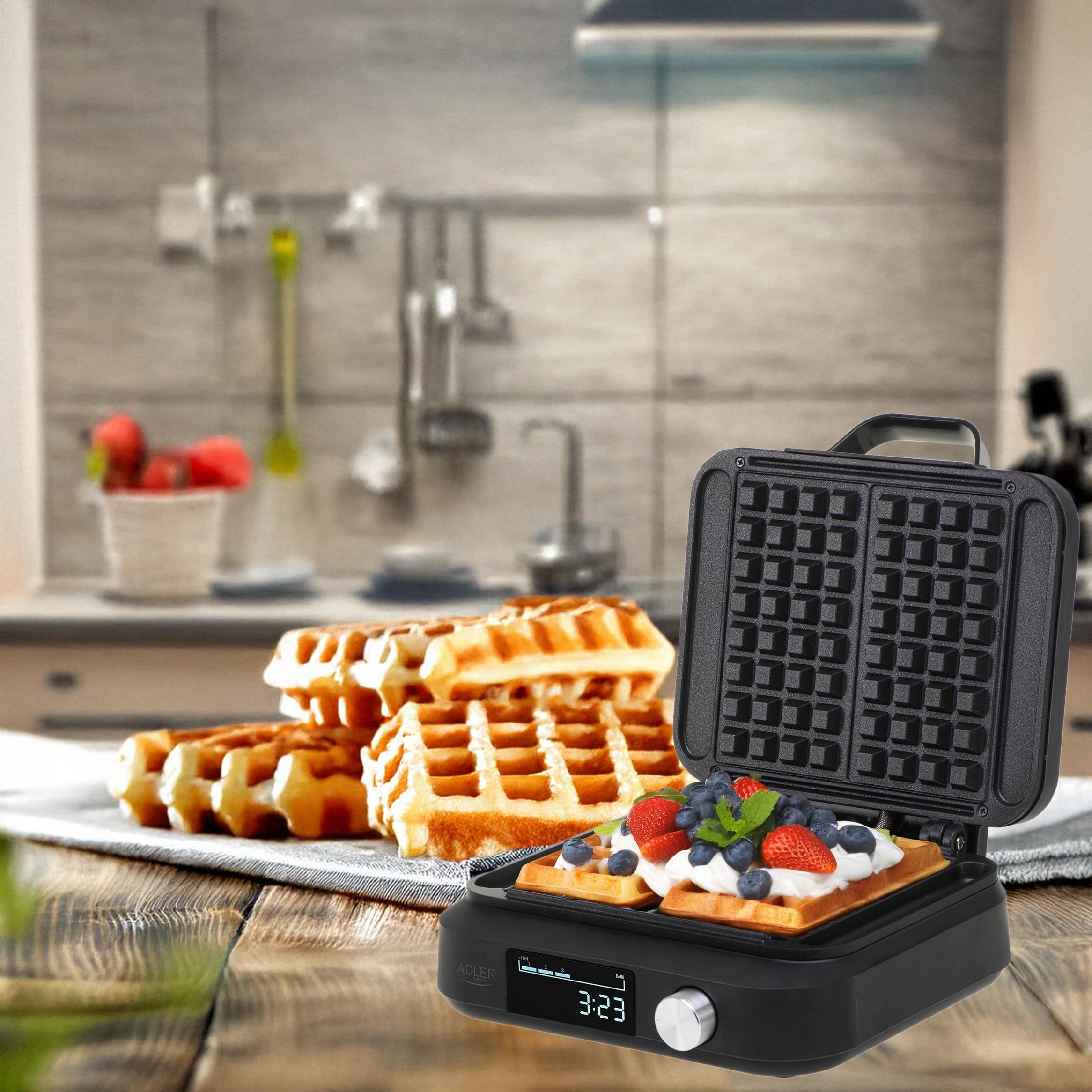 Gofrownica Adler Gofrownica 2200W Adler AD3087 2200 W czarny