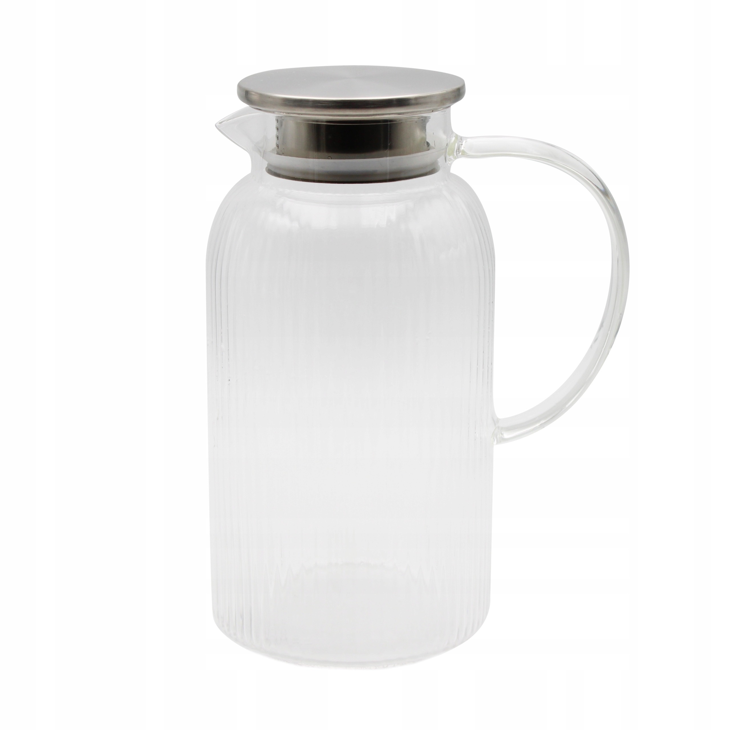 DZBANEK SZKLANY DUŻY DO WODY SOKU HERBATY KAWY 1,8 L Z POKRYWKĄ SITKIEM