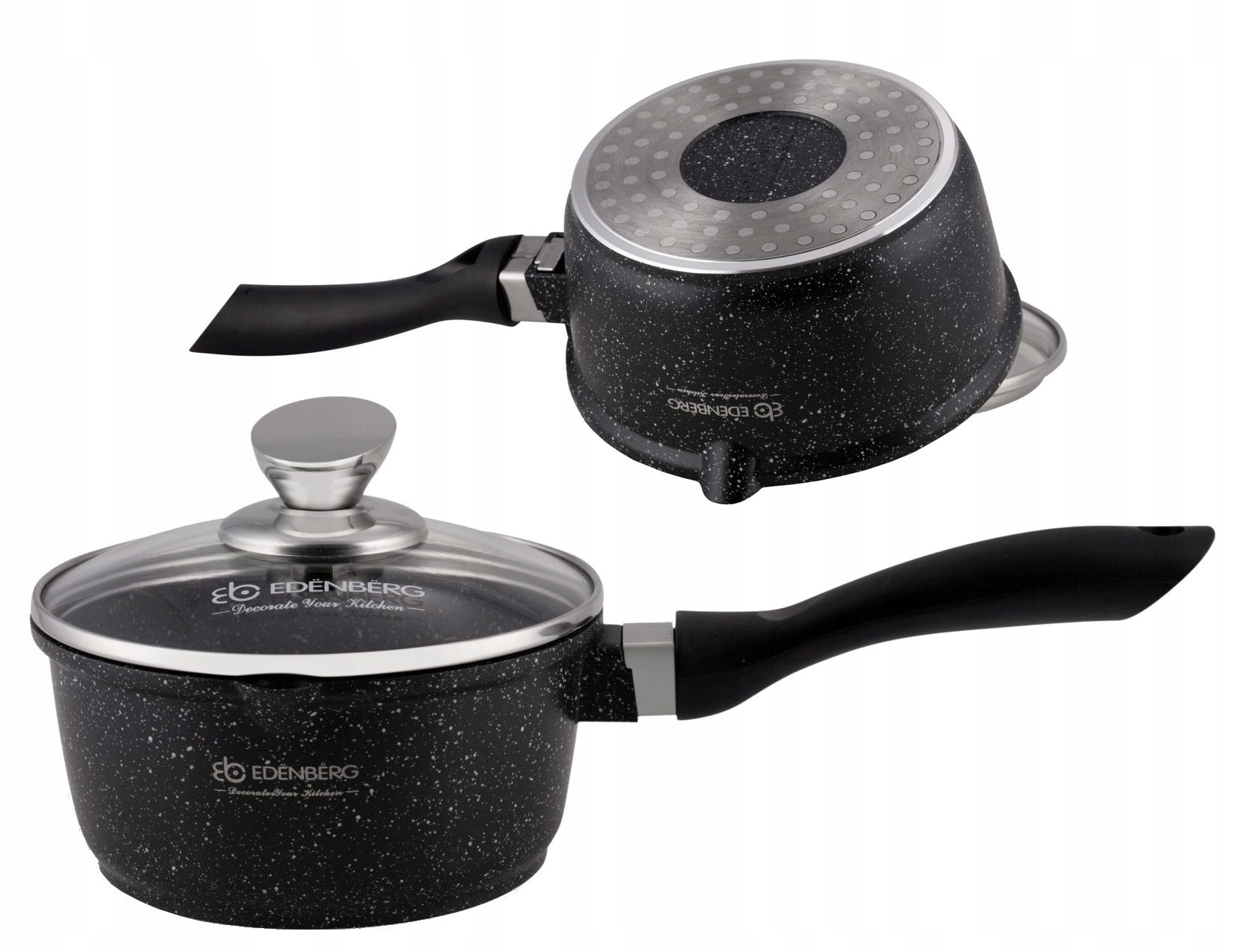 Rondel GARNEK MARMURKOWY Z POKRYWKĄ 1,9L INDUKCJA GAZ GARNKI