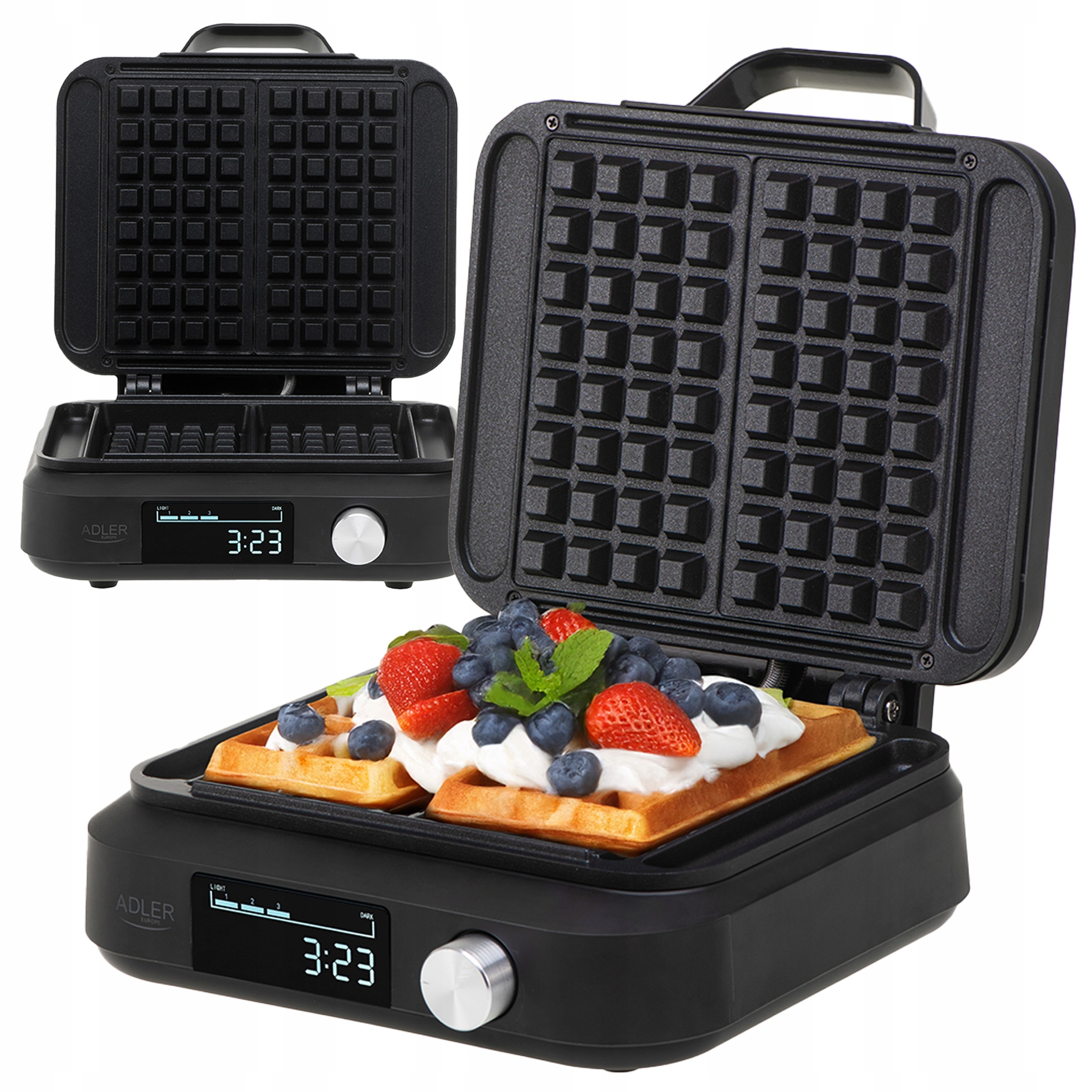 Gofrownica Adler Gofrownica 2200W Adler AD3087 2200 W czarny