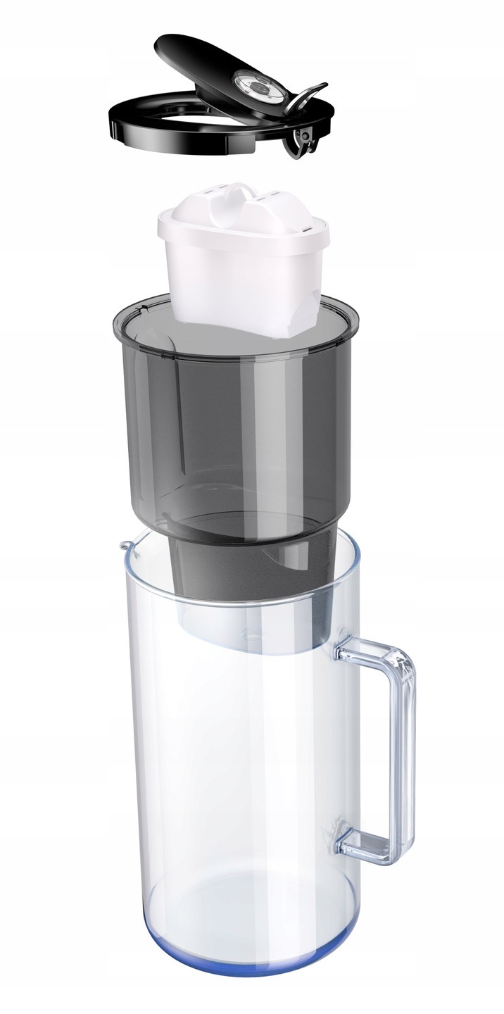 Dzbanek filtrujący szklany Aquaphor Glass 2,5l CZARNY z 1x wkład Maxfor Mg