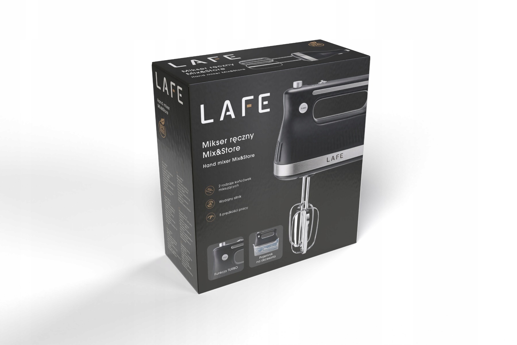 Mikser ręczny robot kuchenny Lafe Mix & Store 500 W Czarny